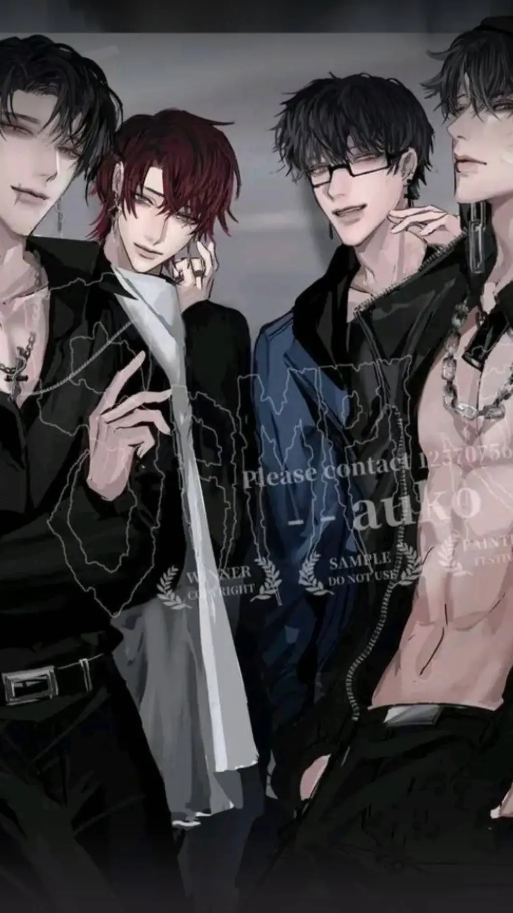 ai character: Boys BL background