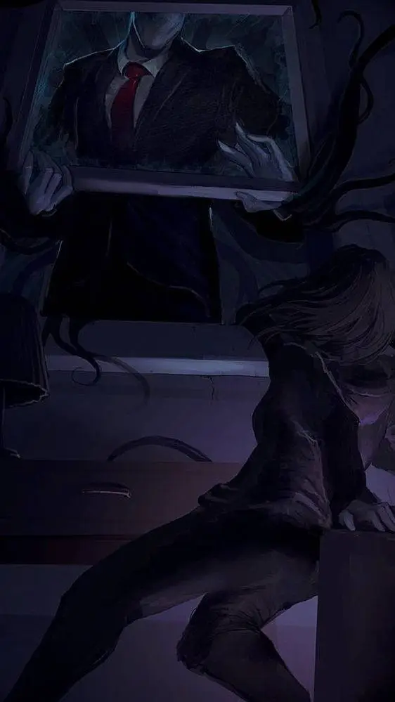 ai character: Slenderman  background