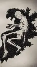 ai character: Goji 1954 background