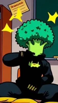 ai character: DamnBroccoliBro background
