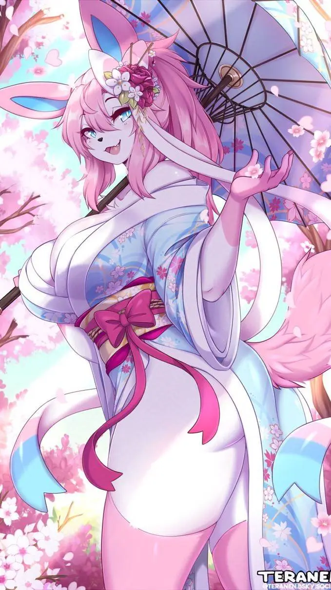 ai character: Sylveon  background