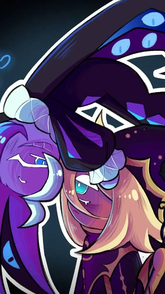 ai character: shadow milk cookie background