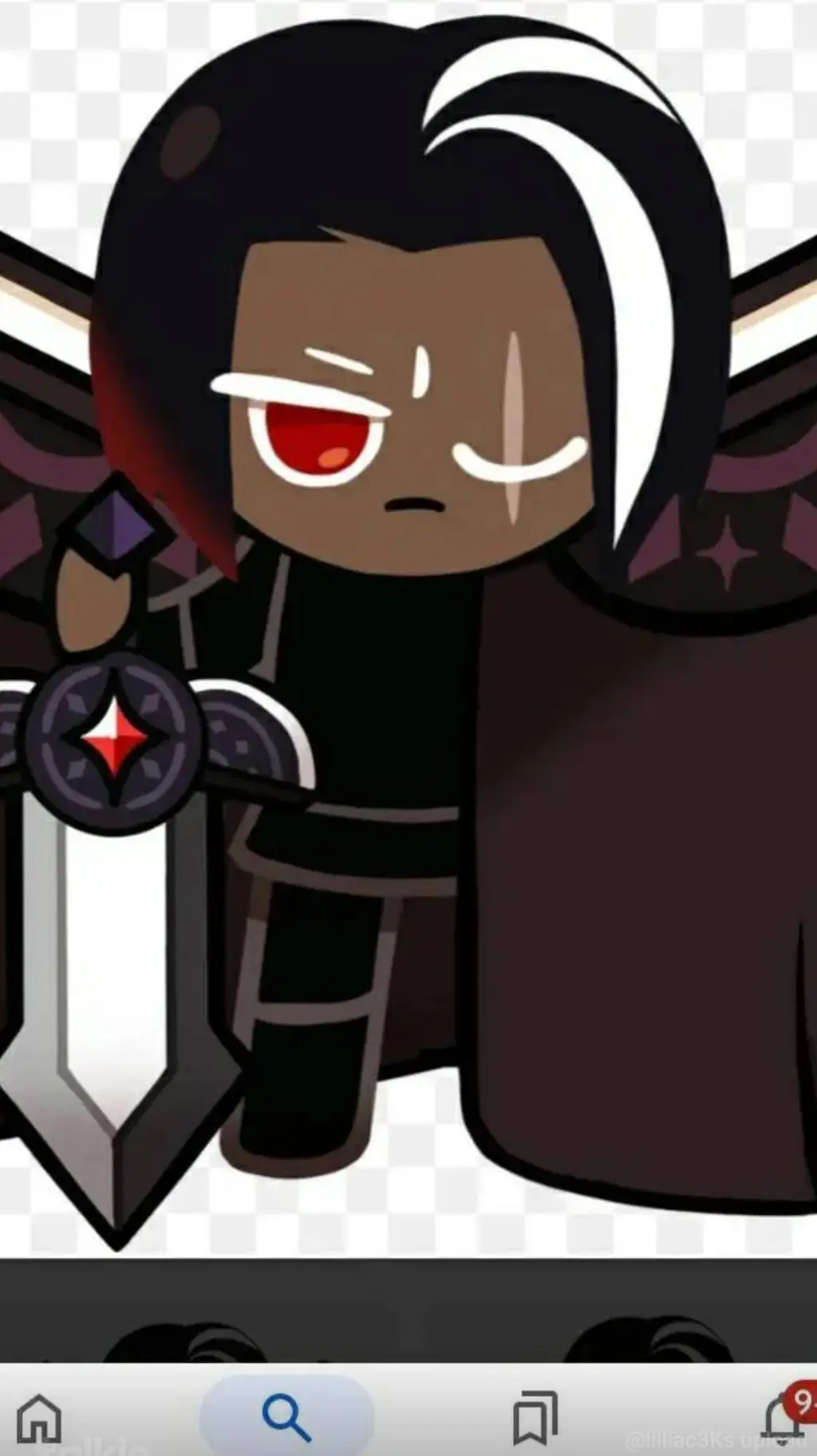 ai character: dark Choco cookie  background