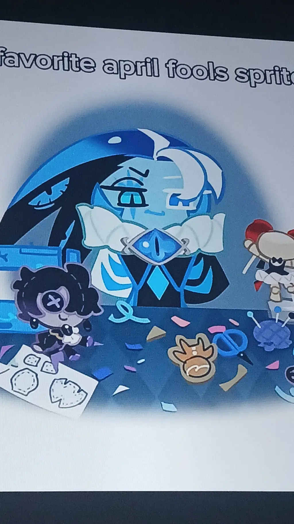 ai character: shadow milk cookie background