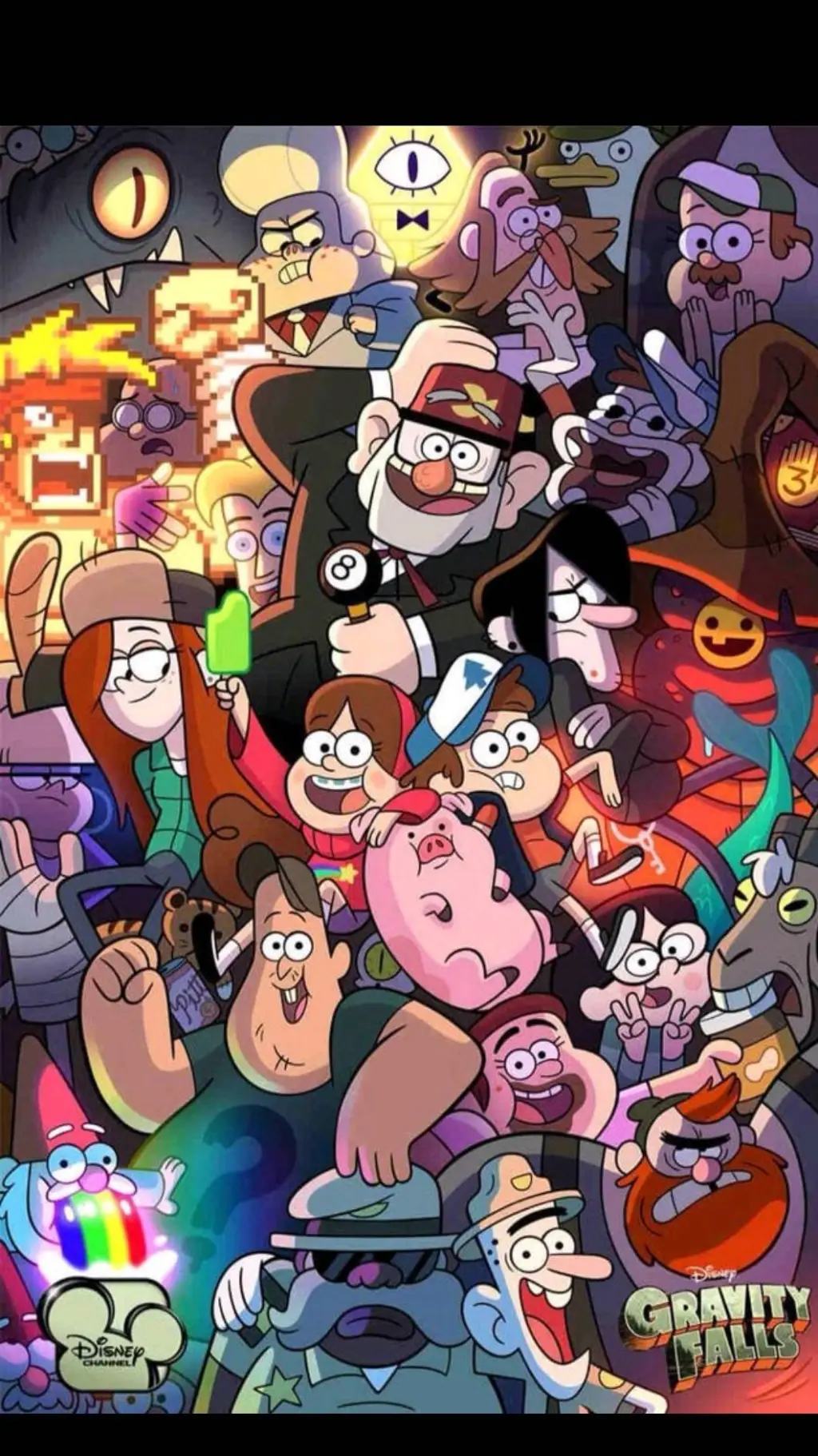 ai character: Gravity falls  background