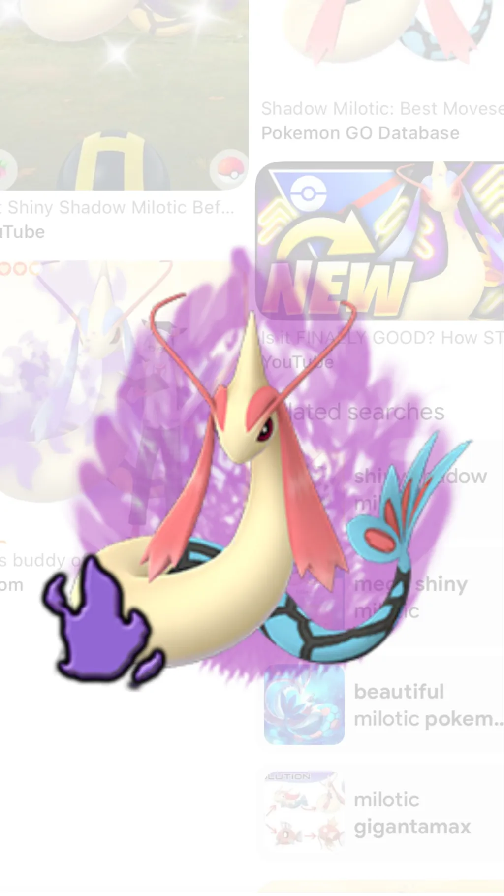 ai character: Shadow milotic background