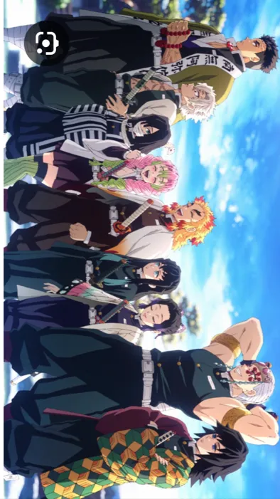 ai character: Demon slayer beach background