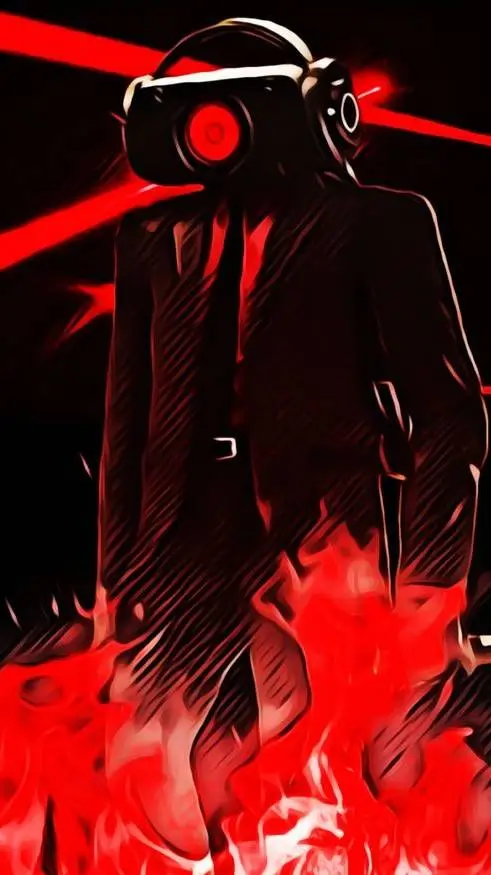 ai character: Dark speakerman  background