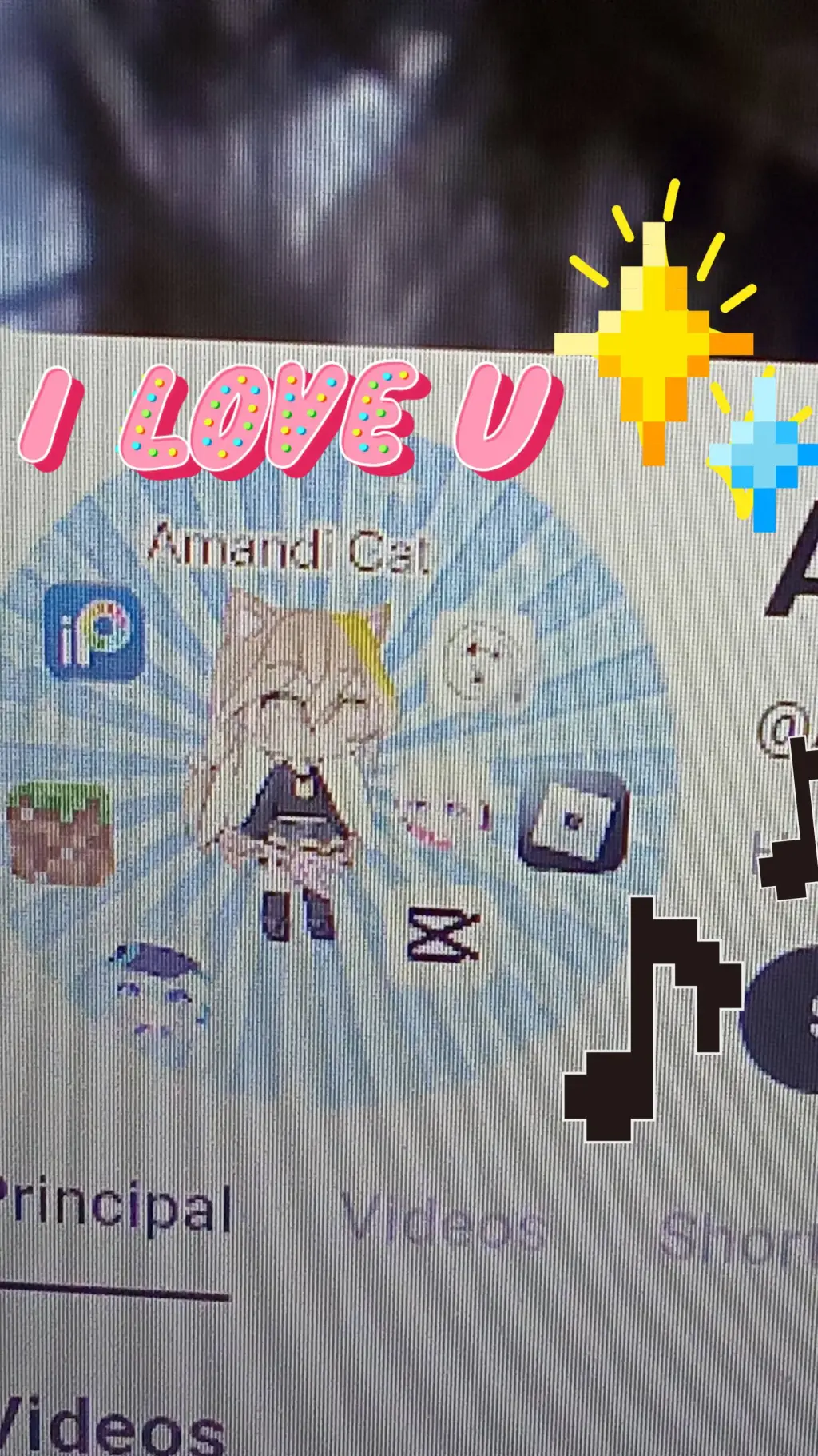 ai character: amandicat♑️🩵 background