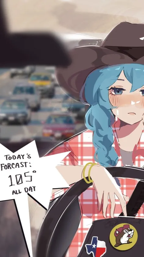 ai character: Miku in Texas background