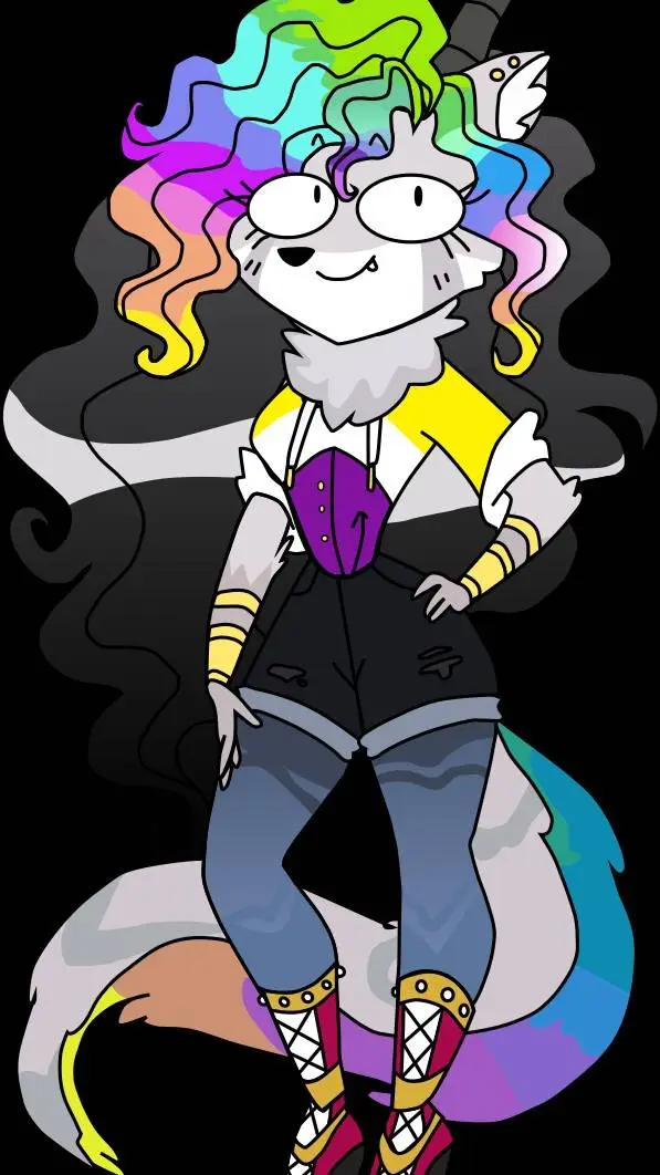 ai character: r x pj x flo x dav background