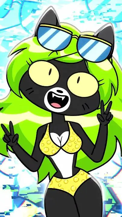 ai character: flo la gata  background