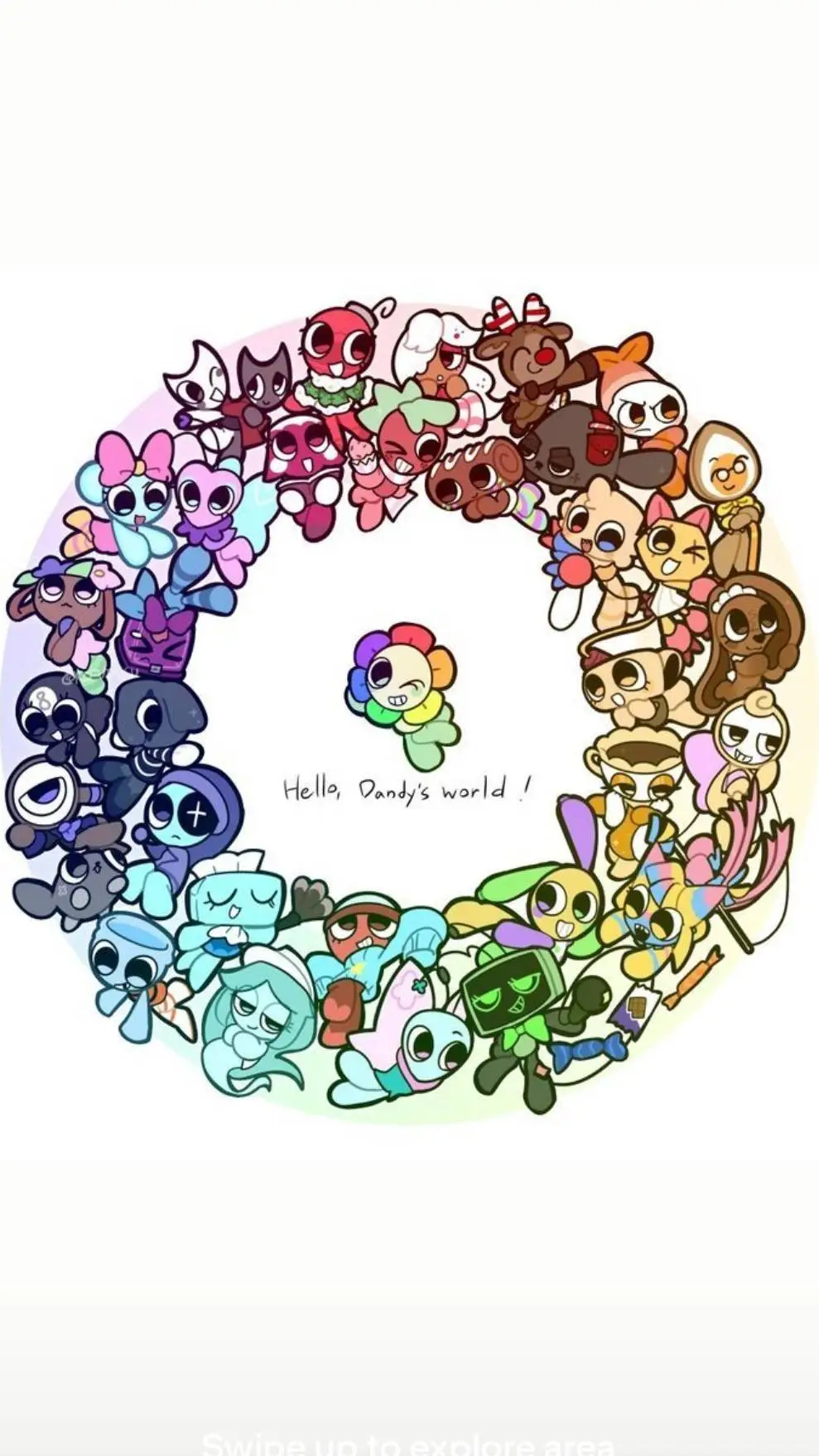 ai character: dandy's world  background