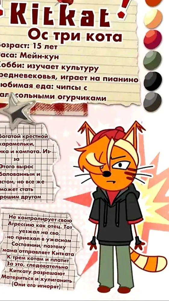 ai character: KitKat  background