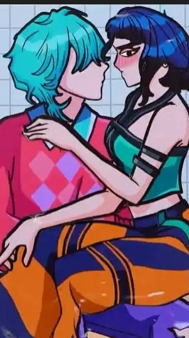 ai character: baby Saja x zoey  background