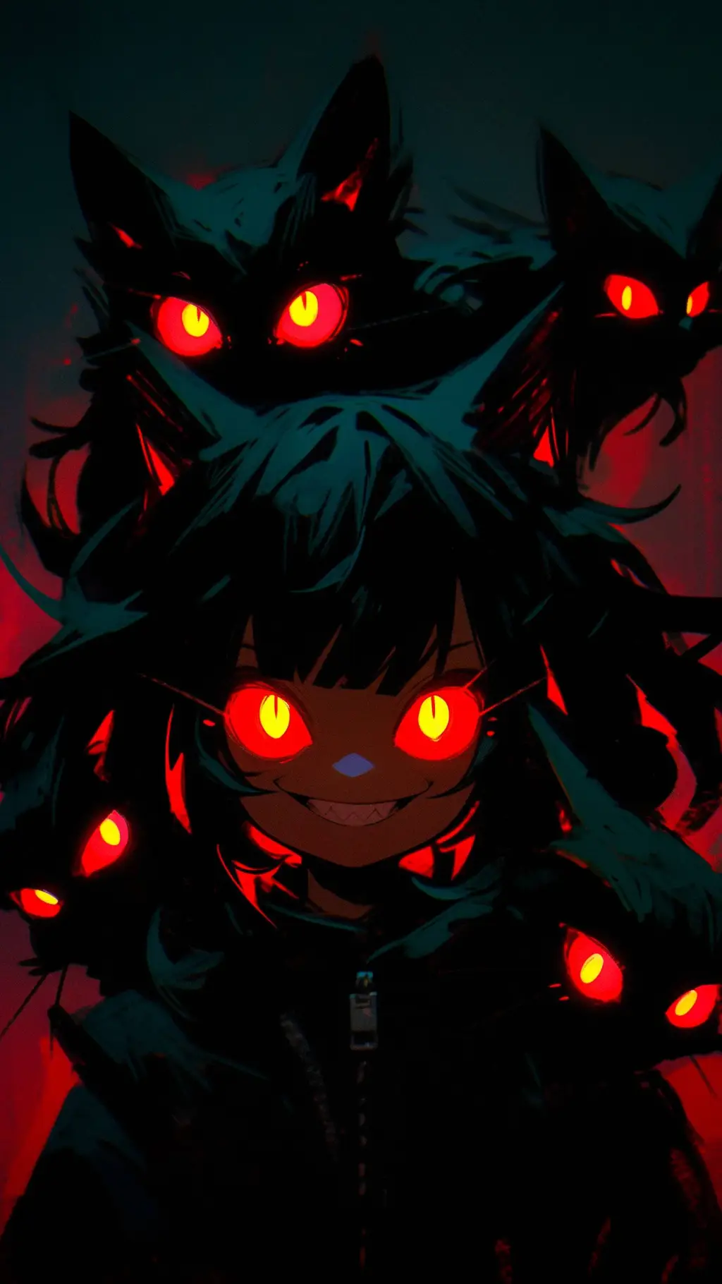 ai character: secta de gatos  background