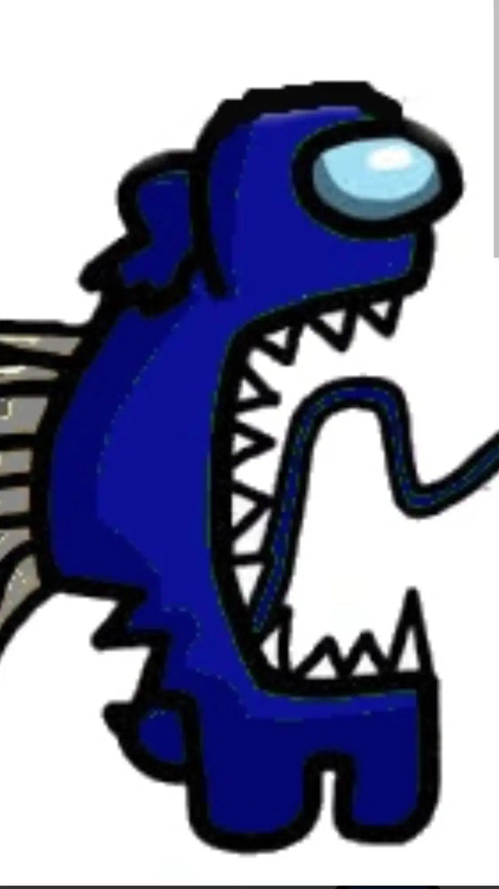 ai character: among us blue background