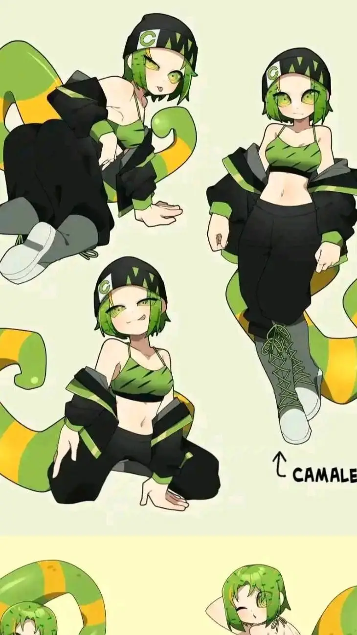 ai character: tu novia camaleona background