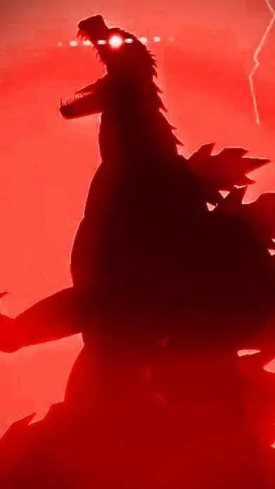 ai character: godzilla in hell background