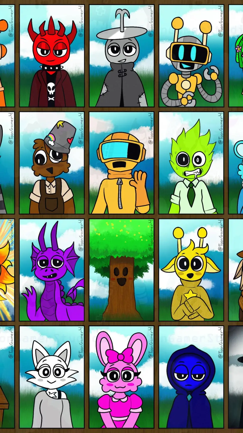 ai character: Sprunki background