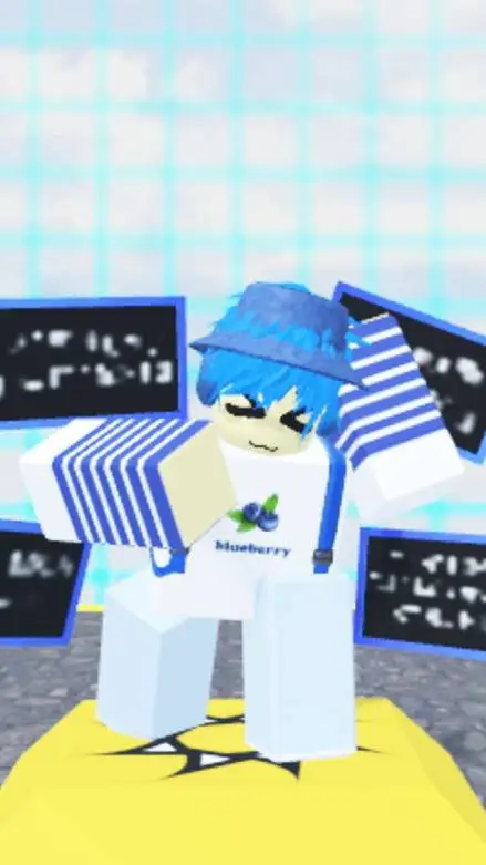 ai character: Byteblue background