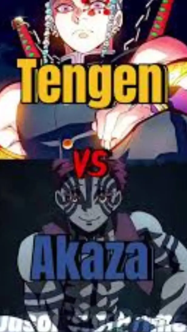 ai character: akaza❄️🆚️tengen✨️ background