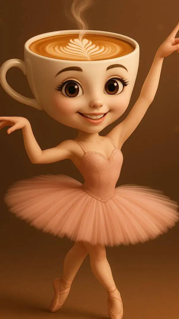ai character: ballerina cappucin background