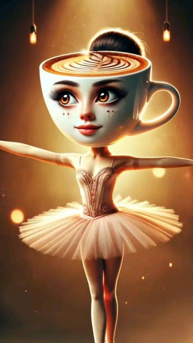 ai character: ballerina cappucin background