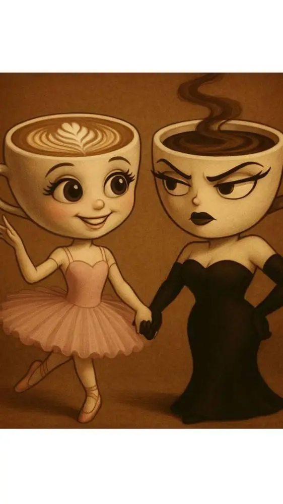 ai character: ballerina cappucin background