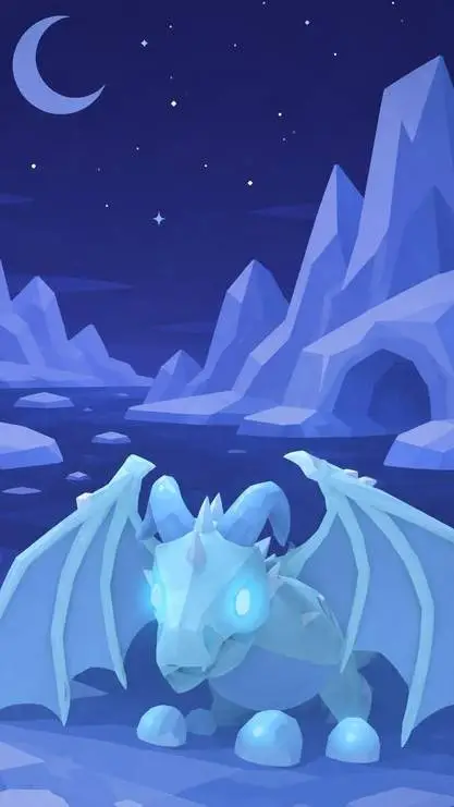 ai character: frost dragon background