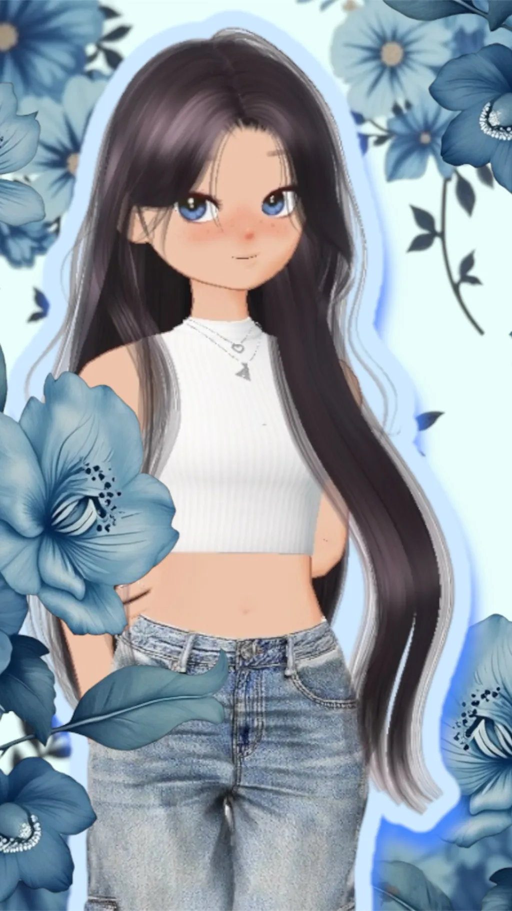 ai character: Eléa ❤️‍🔥💗 background