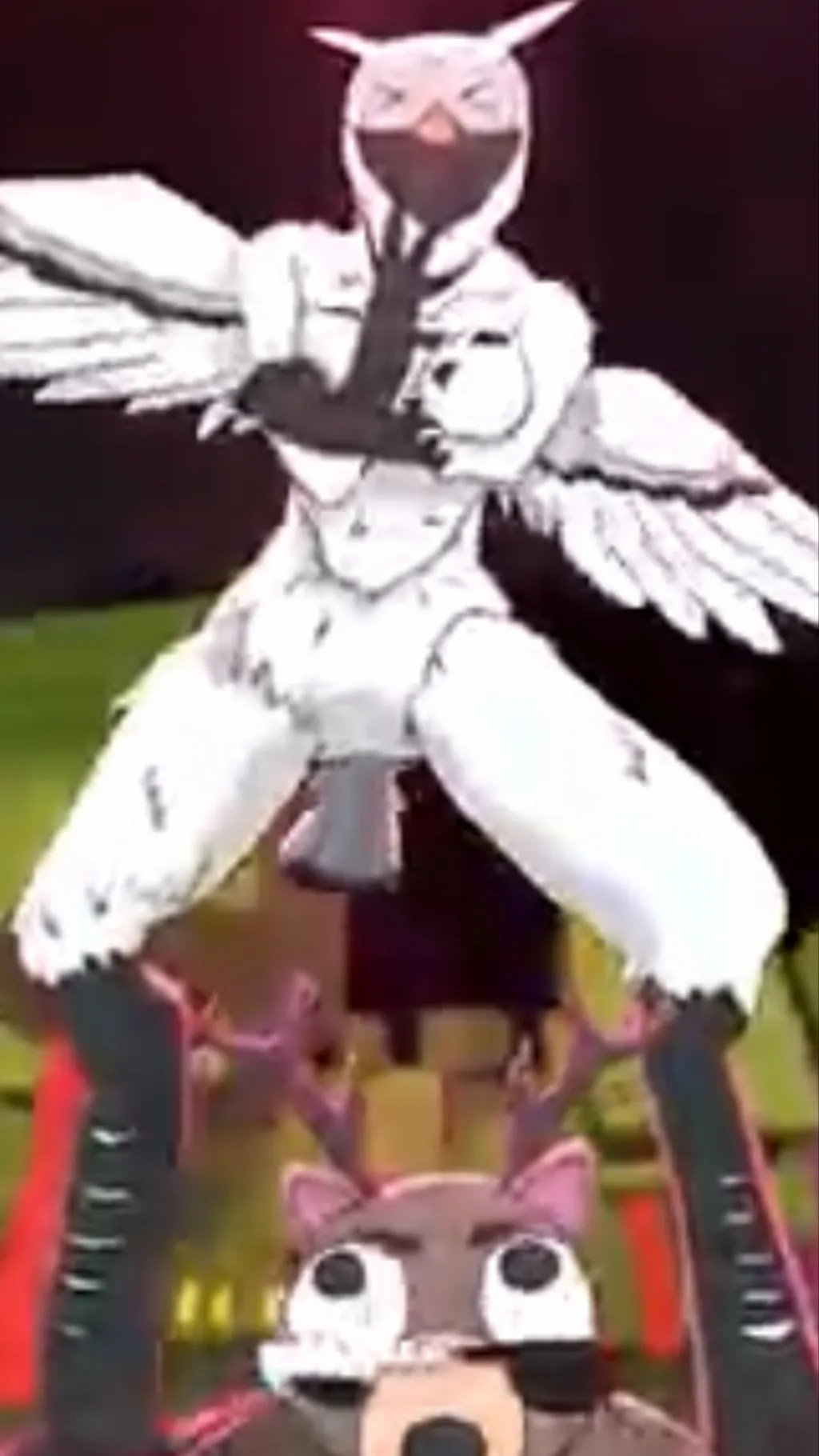 ai character: Girl owl, ￼￼ background