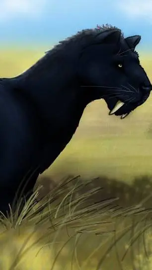 ai character: black smilodon background