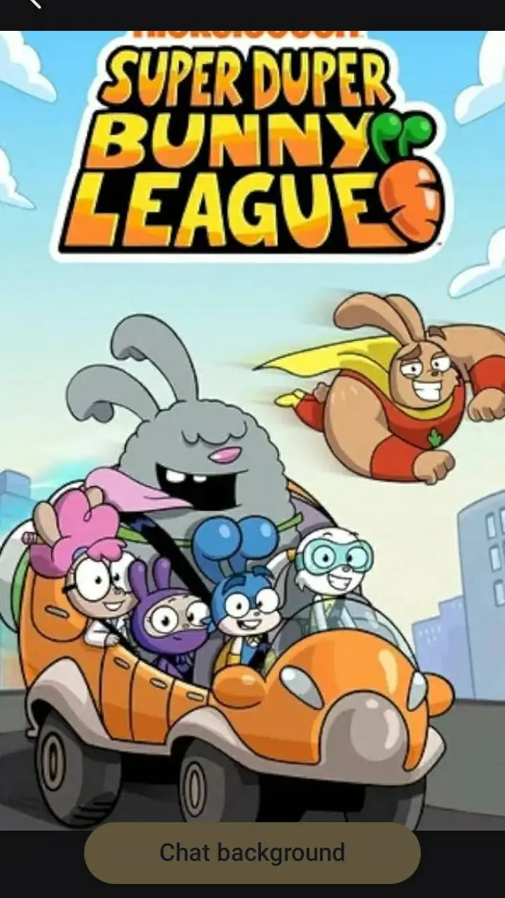 ai character: SD Bunny  LEAGE background
