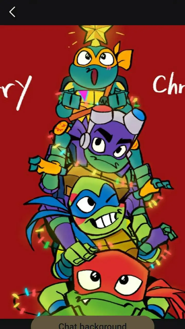 ai character: ROTTMNT christmas! background