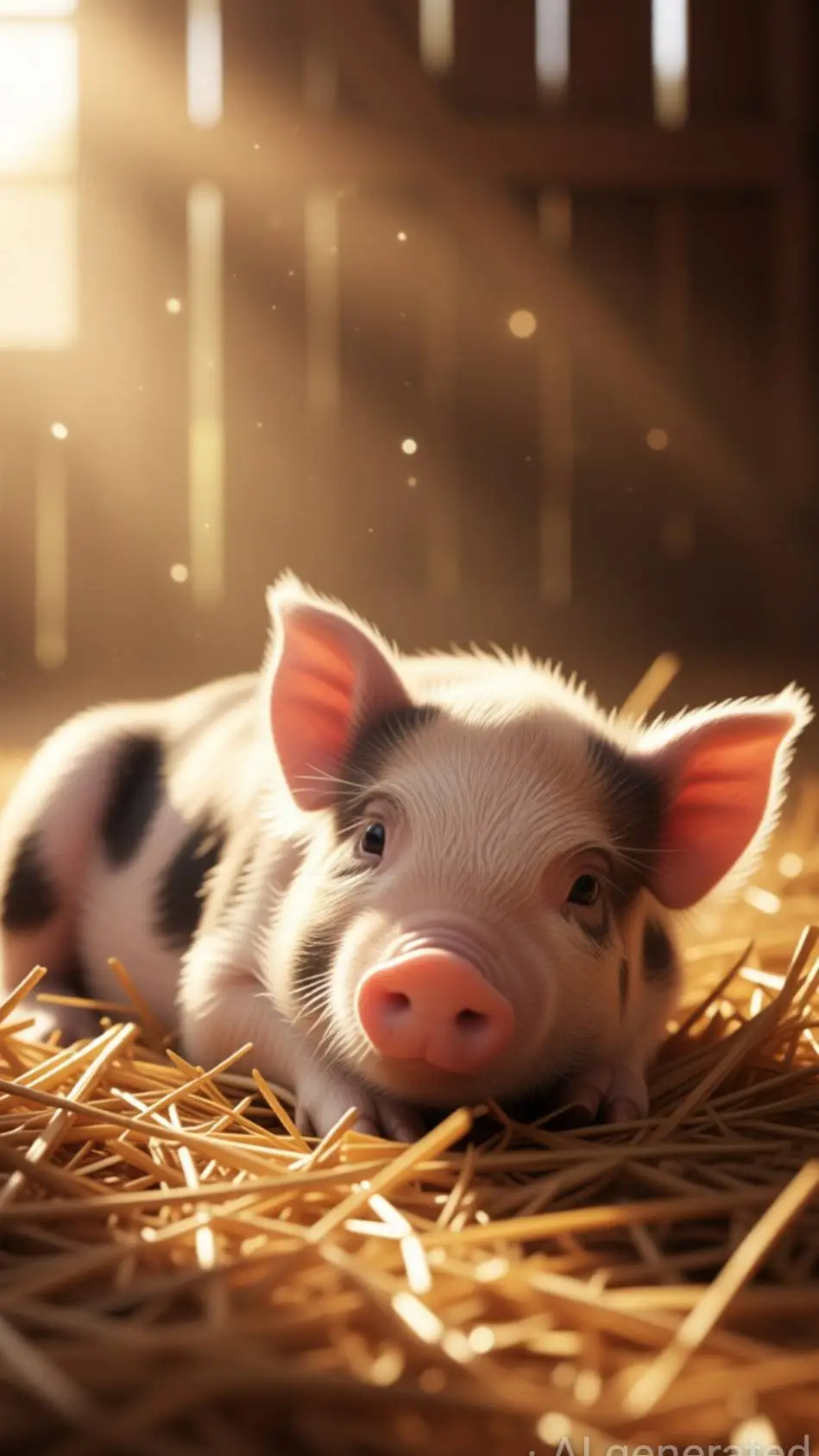 ai character: cochon orphelin  background