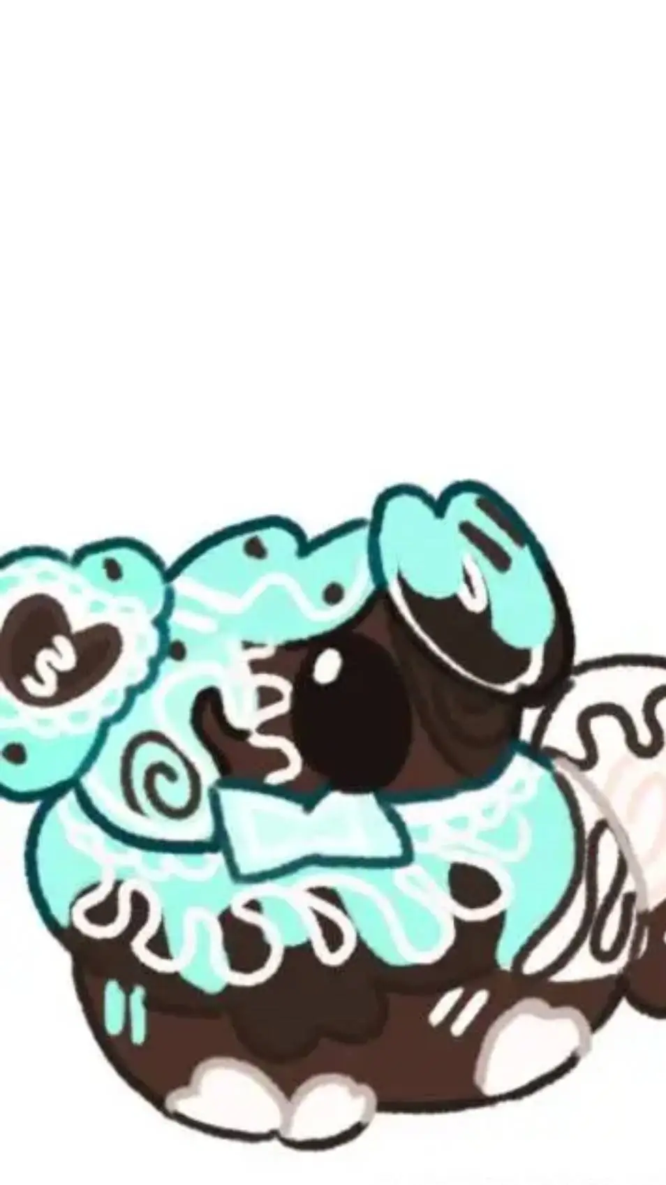ai character: chocolate mint cos background