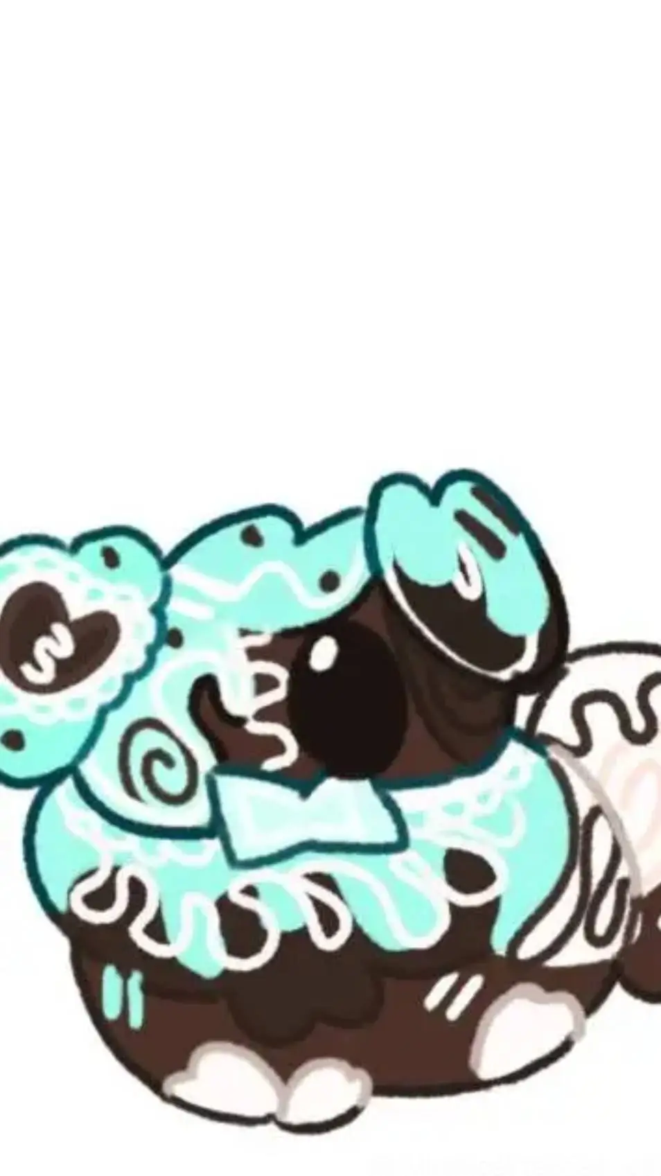 ai character: mint choco cosmo background