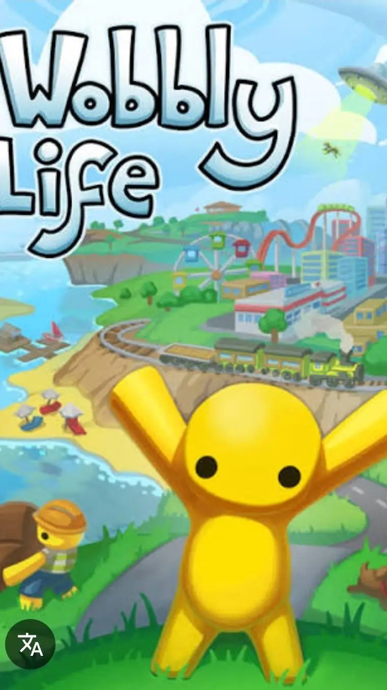 ai character: wobbly life(earth) background