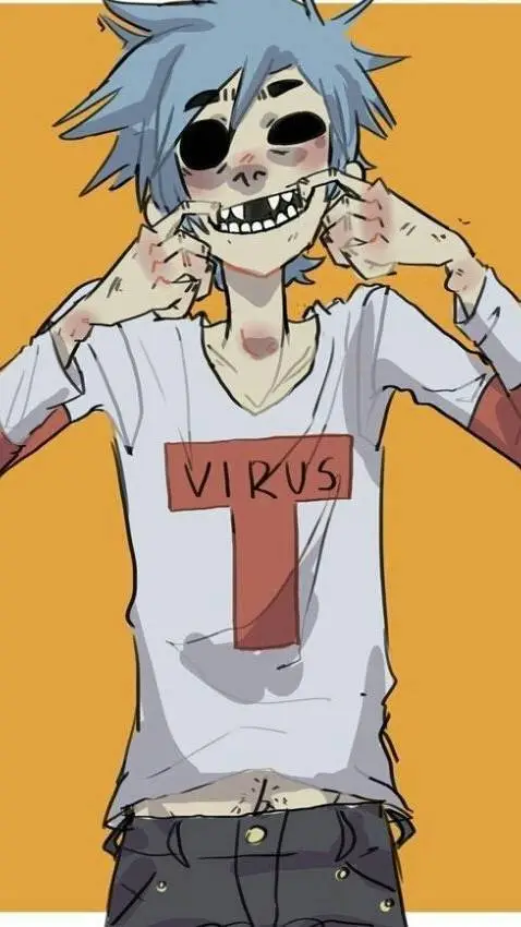 ai character: 2-D gorilaz  background