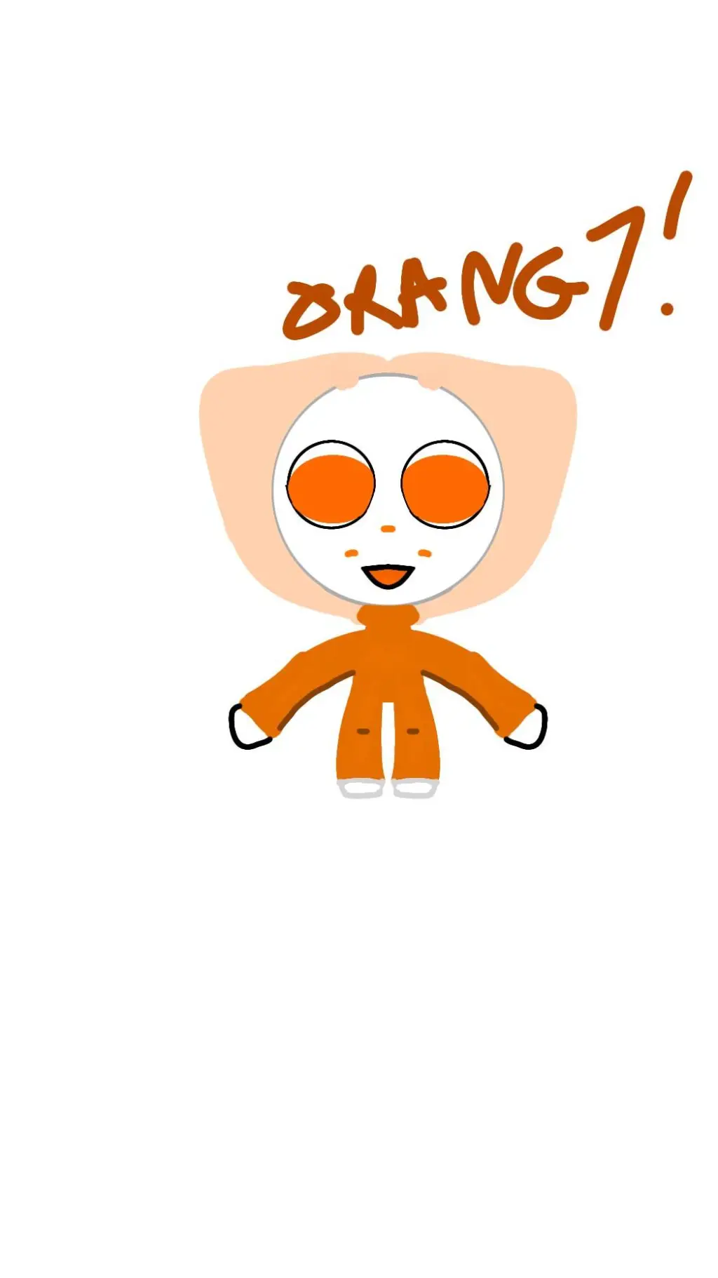ai character: orangy background