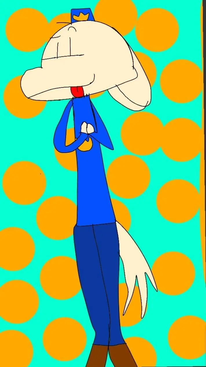 ai character: dog man background