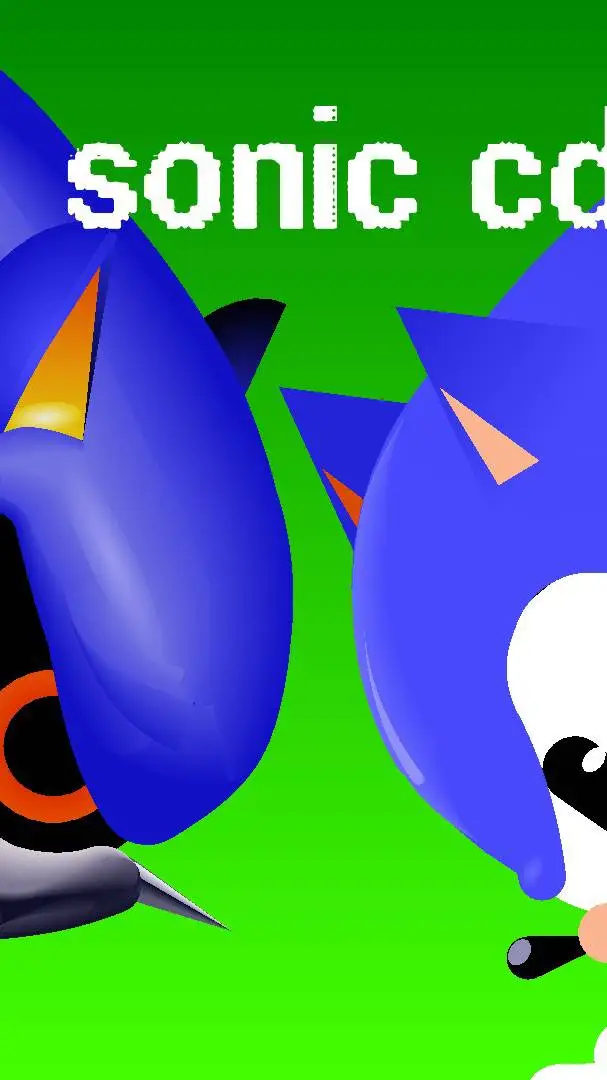 ai character: Sonic vs metal background