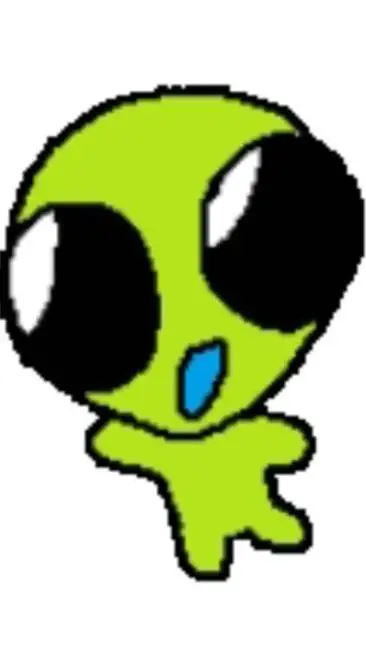 ai character: Goofy Alien background