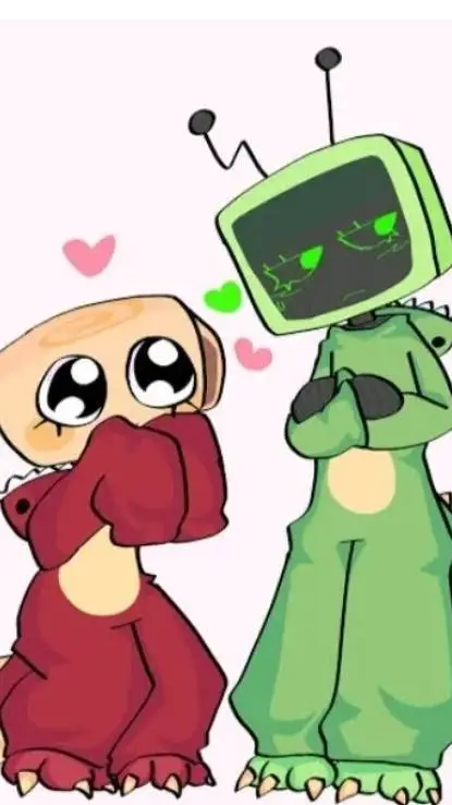 ai character: shellyvision💚🧡 background