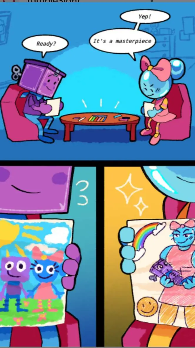 ai character: poppy y boxten  background