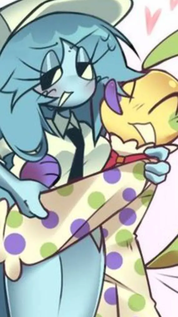 ai character: connie x looey 🩵💛 background