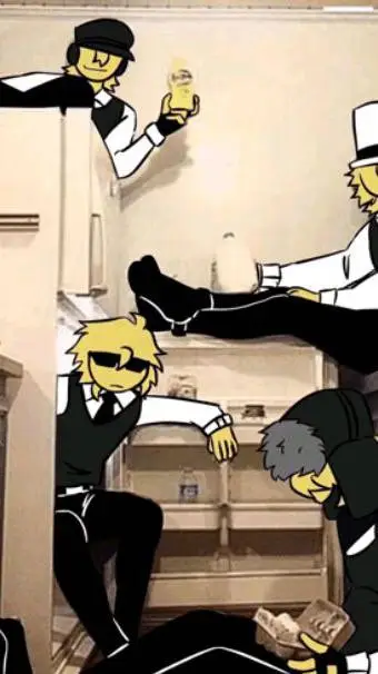 ai character: 4skn new years! background