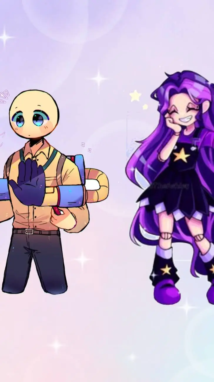 ai character: pequeñas trenzas  background