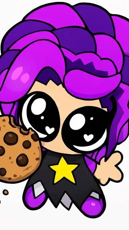 ai character: pequeña divertida  background